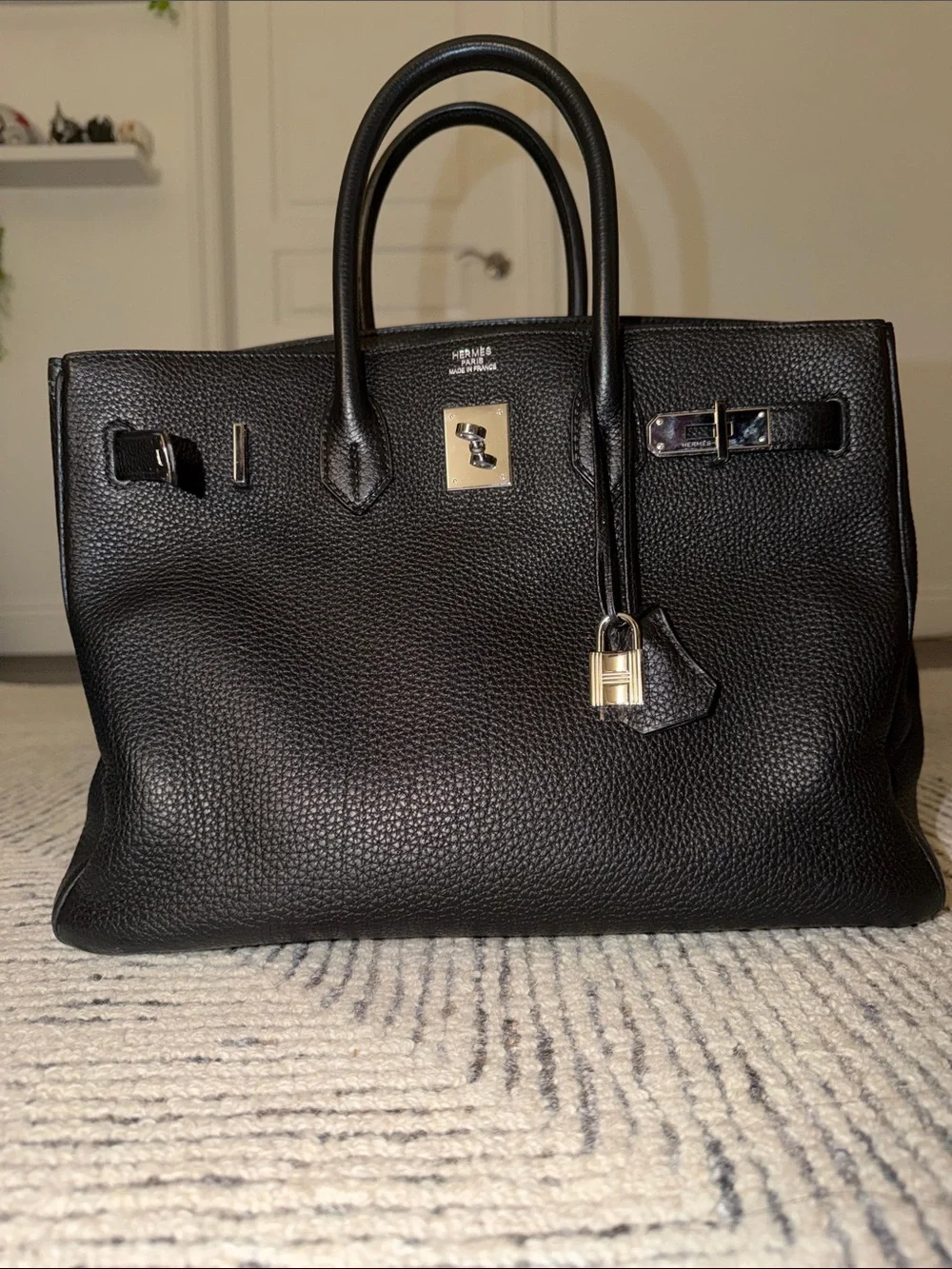 Hermes Black Togo Birkin 35 with palladium hardware